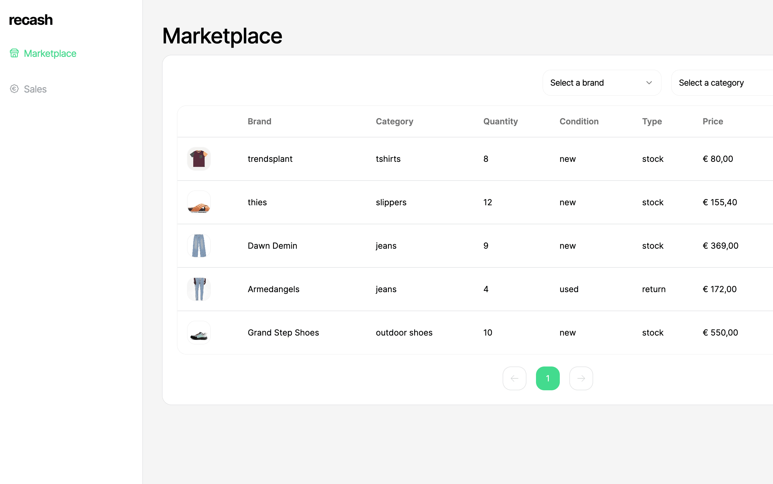 Recash app mockup